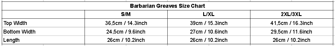 sizechart