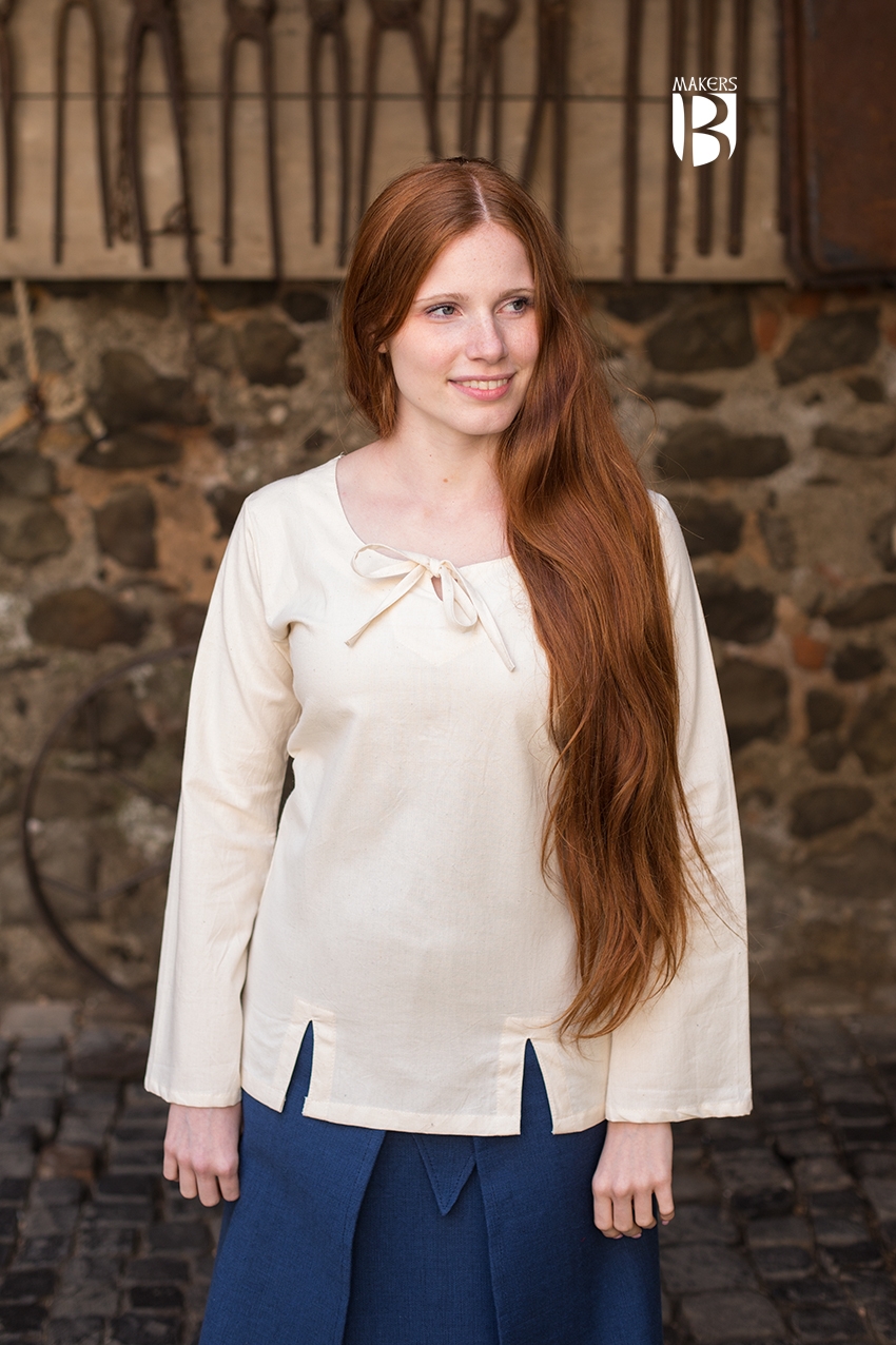 Natural Burgschneider Lysia blouse at The Clothier&rsquo;s House.
